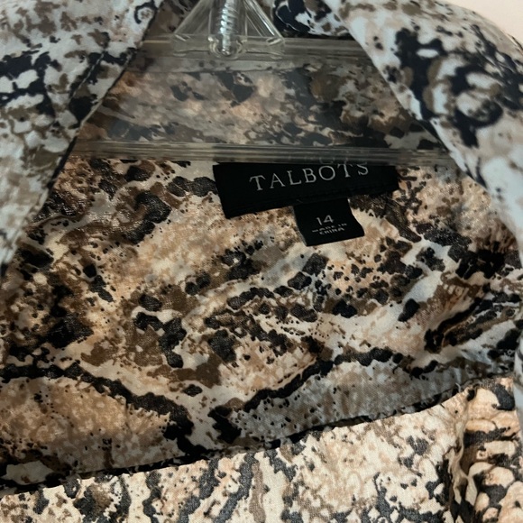 Talbots Snake Print Button Down - Picture 5 of 5